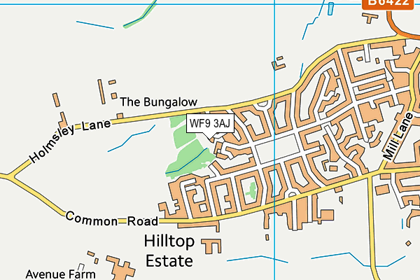 WF9 3AJ map - OS VectorMap District (Ordnance Survey)