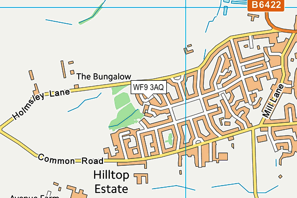 WF9 3AQ map - OS VectorMap District (Ordnance Survey)