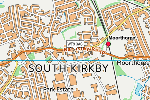 WF9 3AS map - OS VectorMap District (Ordnance Survey)