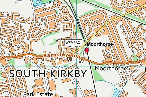 WF9 3AX map - OS VectorMap District (Ordnance Survey)