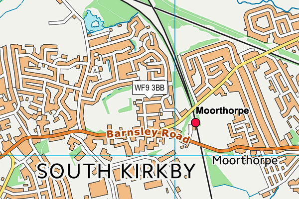 WF9 3BB map - OS VectorMap District (Ordnance Survey)