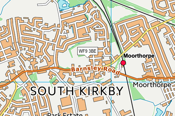 WF9 3BE map - OS VectorMap District (Ordnance Survey)