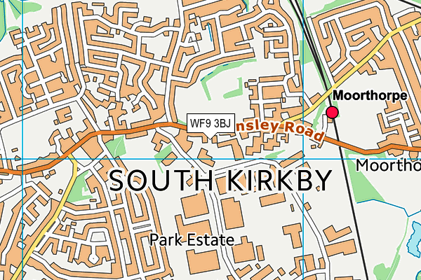 WF9 3BJ map - OS VectorMap District (Ordnance Survey)