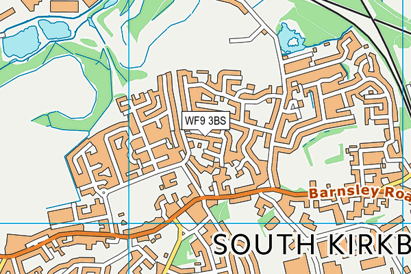 WF9 3BS map - OS VectorMap District (Ordnance Survey)