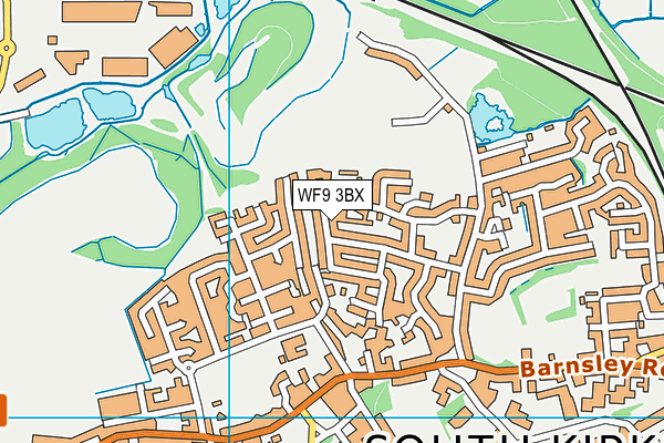 WF9 3BX map - OS VectorMap District (Ordnance Survey)