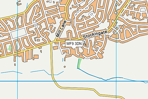 WF9 3DN map - OS VectorMap District (Ordnance Survey)