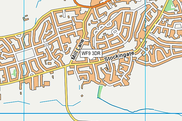 WF9 3DR map - OS VectorMap District (Ordnance Survey)