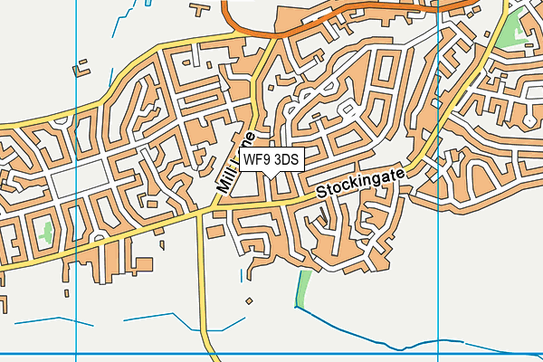 WF9 3DS map - OS VectorMap District (Ordnance Survey)