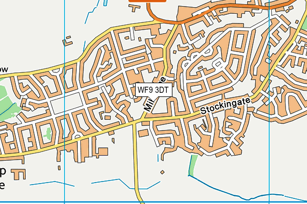 WF9 3DT map - OS VectorMap District (Ordnance Survey)