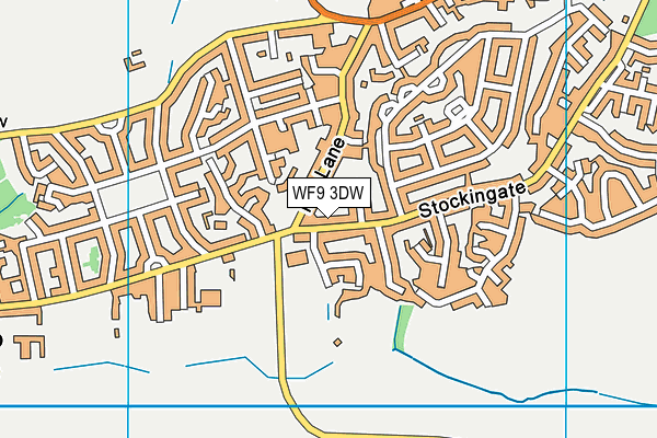 WF9 3DW map - OS VectorMap District (Ordnance Survey)