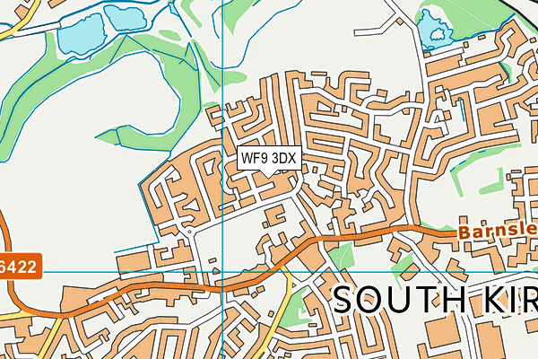 WF9 3DX map - OS VectorMap District (Ordnance Survey)