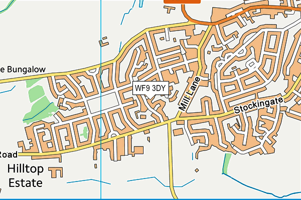 WF9 3DY map - OS VectorMap District (Ordnance Survey)