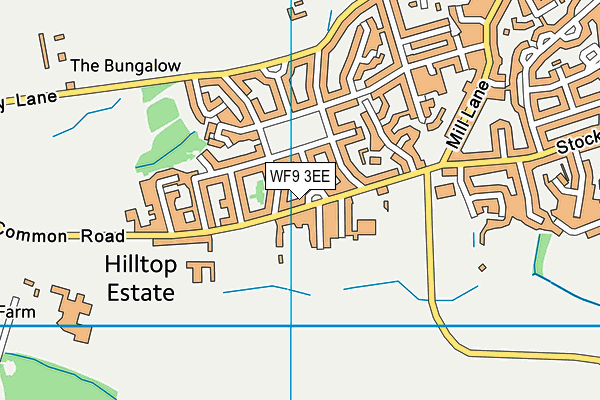 WF9 3EE map - OS VectorMap District (Ordnance Survey)