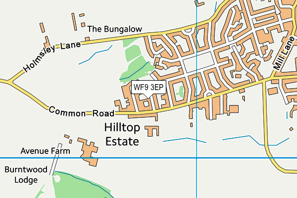 WF9 3EP map - OS VectorMap District (Ordnance Survey)