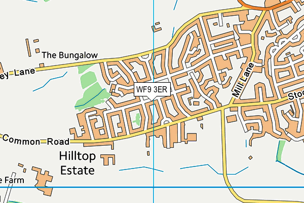 WF9 3ER map - OS VectorMap District (Ordnance Survey)