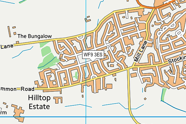 WF9 3ES map - OS VectorMap District (Ordnance Survey)