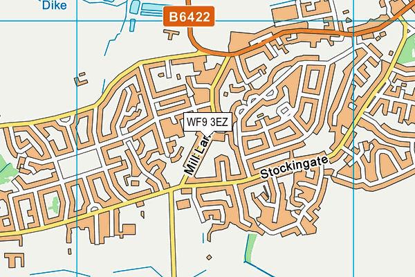 WF9 3EZ map - OS VectorMap District (Ordnance Survey)