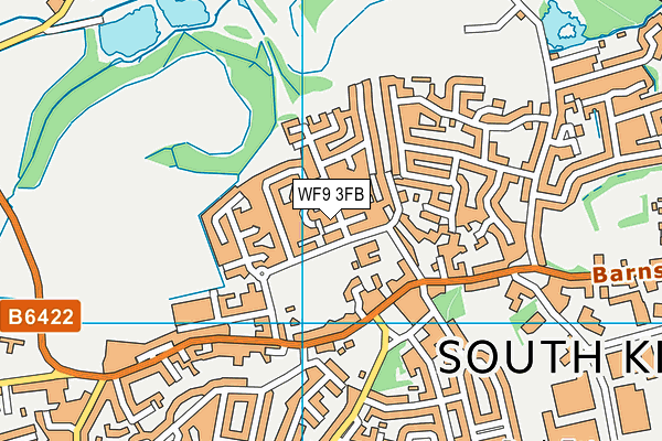 WF9 3FB map - OS VectorMap District (Ordnance Survey)