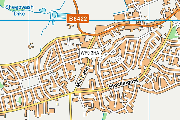 WF9 3HA map - OS VectorMap District (Ordnance Survey)