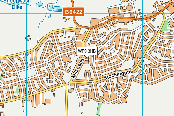 WF9 3HB map - OS VectorMap District (Ordnance Survey)