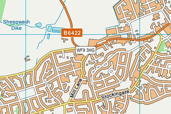 WF9 3HG map - OS VectorMap District (Ordnance Survey)