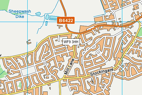 WF9 3HH map - OS VectorMap District (Ordnance Survey)