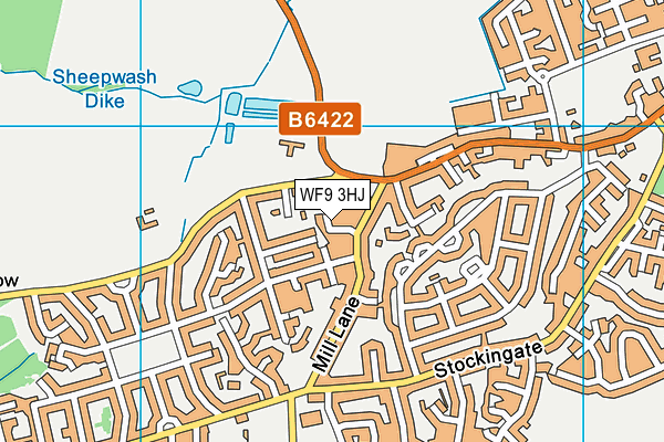 WF9 3HJ map - OS VectorMap District (Ordnance Survey)