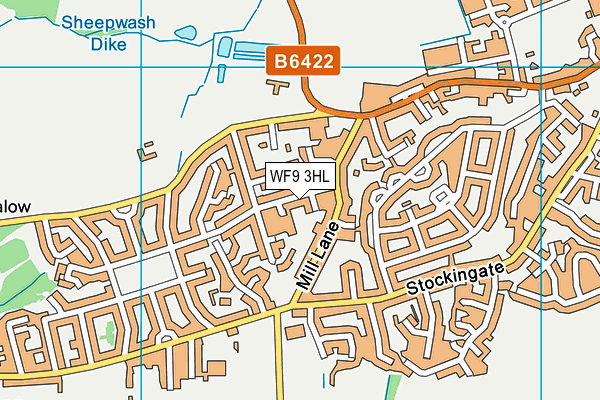 WF9 3HL map - OS VectorMap District (Ordnance Survey)