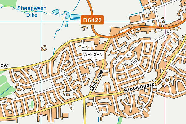 WF9 3HN map - OS VectorMap District (Ordnance Survey)