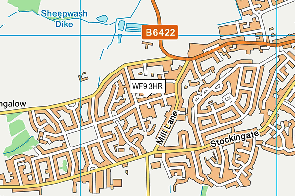 WF9 3HR map - OS VectorMap District (Ordnance Survey)