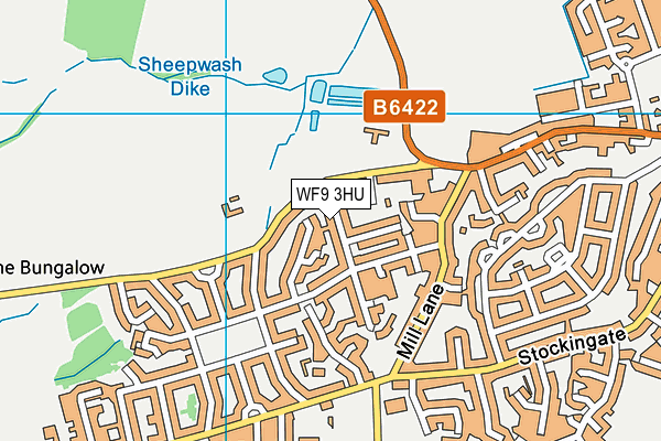 WF9 3HU map - OS VectorMap District (Ordnance Survey)