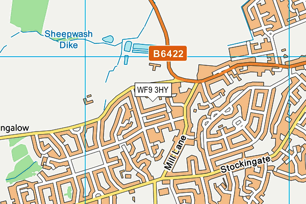 WF9 3HY map - OS VectorMap District (Ordnance Survey)