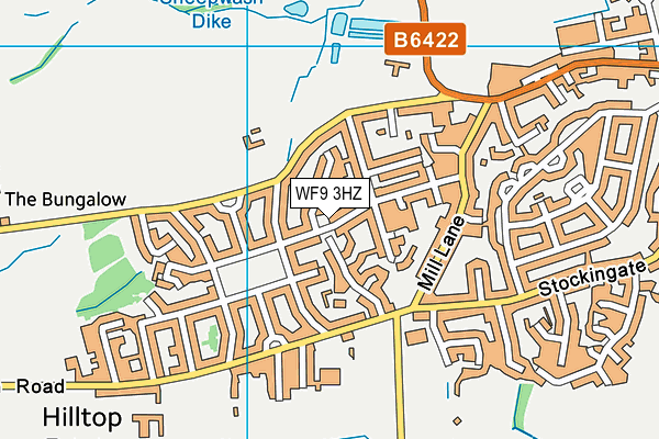 WF9 3HZ map - OS VectorMap District (Ordnance Survey)