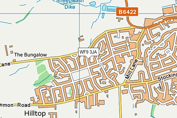 WF9 3JA map - OS VectorMap District (Ordnance Survey)