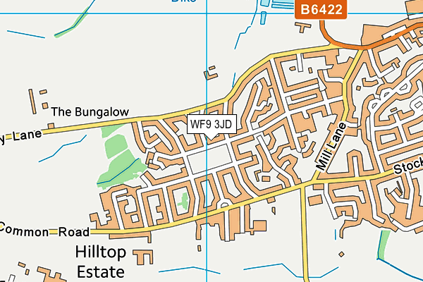 WF9 3JD map - OS VectorMap District (Ordnance Survey)