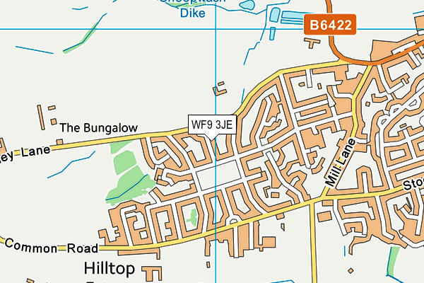 WF9 3JE map - OS VectorMap District (Ordnance Survey)