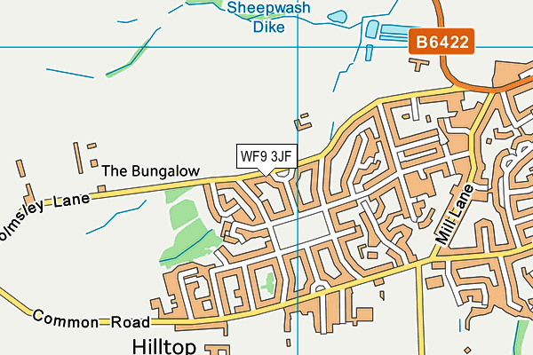 WF9 3JF map - OS VectorMap District (Ordnance Survey)