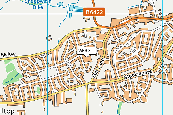 WF9 3JJ map - OS VectorMap District (Ordnance Survey)