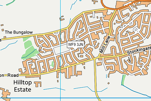 WF9 3JN map - OS VectorMap District (Ordnance Survey)