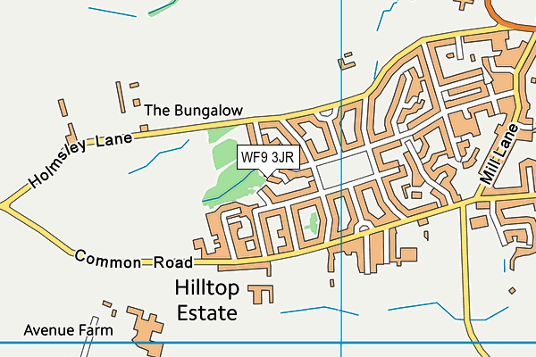 WF9 3JR map - OS VectorMap District (Ordnance Survey)