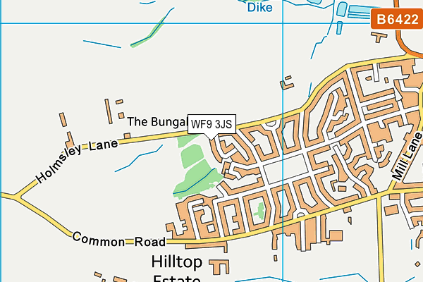 WF9 3JS map - OS VectorMap District (Ordnance Survey)