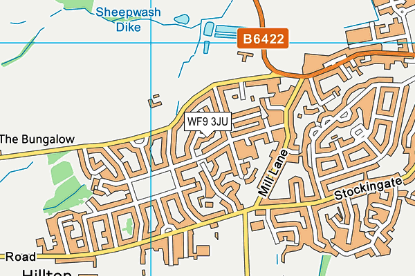 WF9 3JU map - OS VectorMap District (Ordnance Survey)