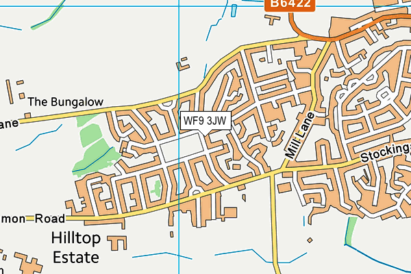 WF9 3JW map - OS VectorMap District (Ordnance Survey)