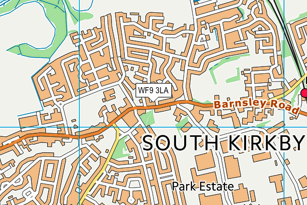 WF9 3LA map - OS VectorMap District (Ordnance Survey)