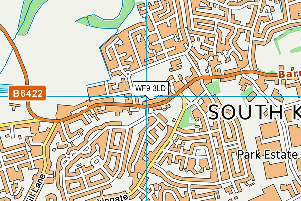 WF9 3LD map - OS VectorMap District (Ordnance Survey)