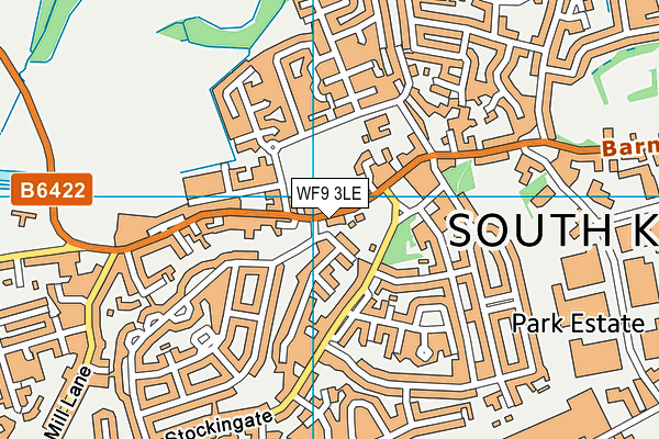 WF9 3LE map - OS VectorMap District (Ordnance Survey)