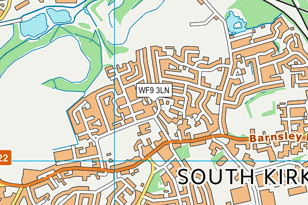 WF9 3LN map - OS VectorMap District (Ordnance Survey)