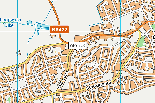 WF9 3LR map - OS VectorMap District (Ordnance Survey)