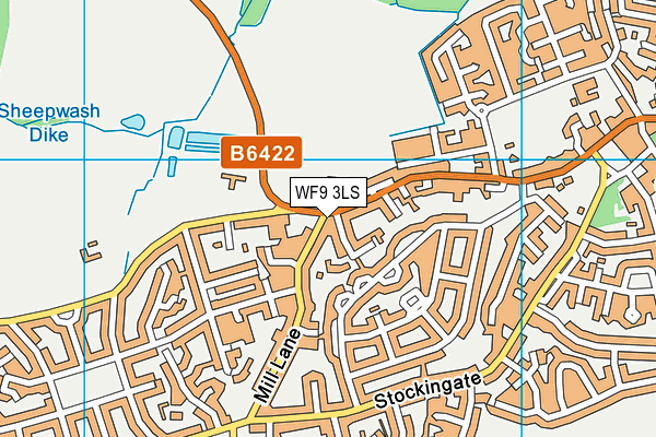 WF9 3LS map - OS VectorMap District (Ordnance Survey)