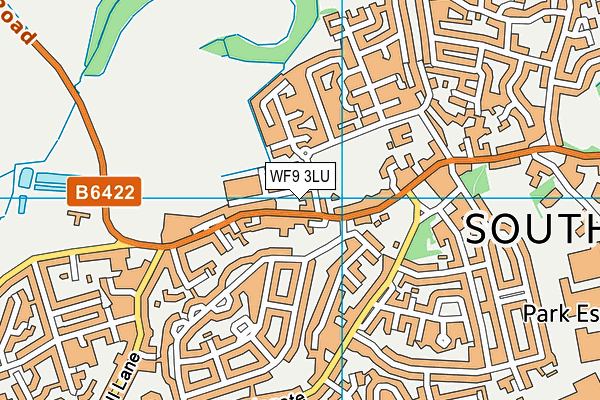 WF9 3LU map - OS VectorMap District (Ordnance Survey)